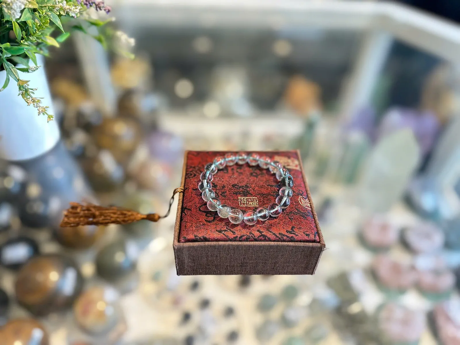Chuỗi thạch anh ưu linh xanh rêu (24.9g - 20 bi) S6243-S3-1270