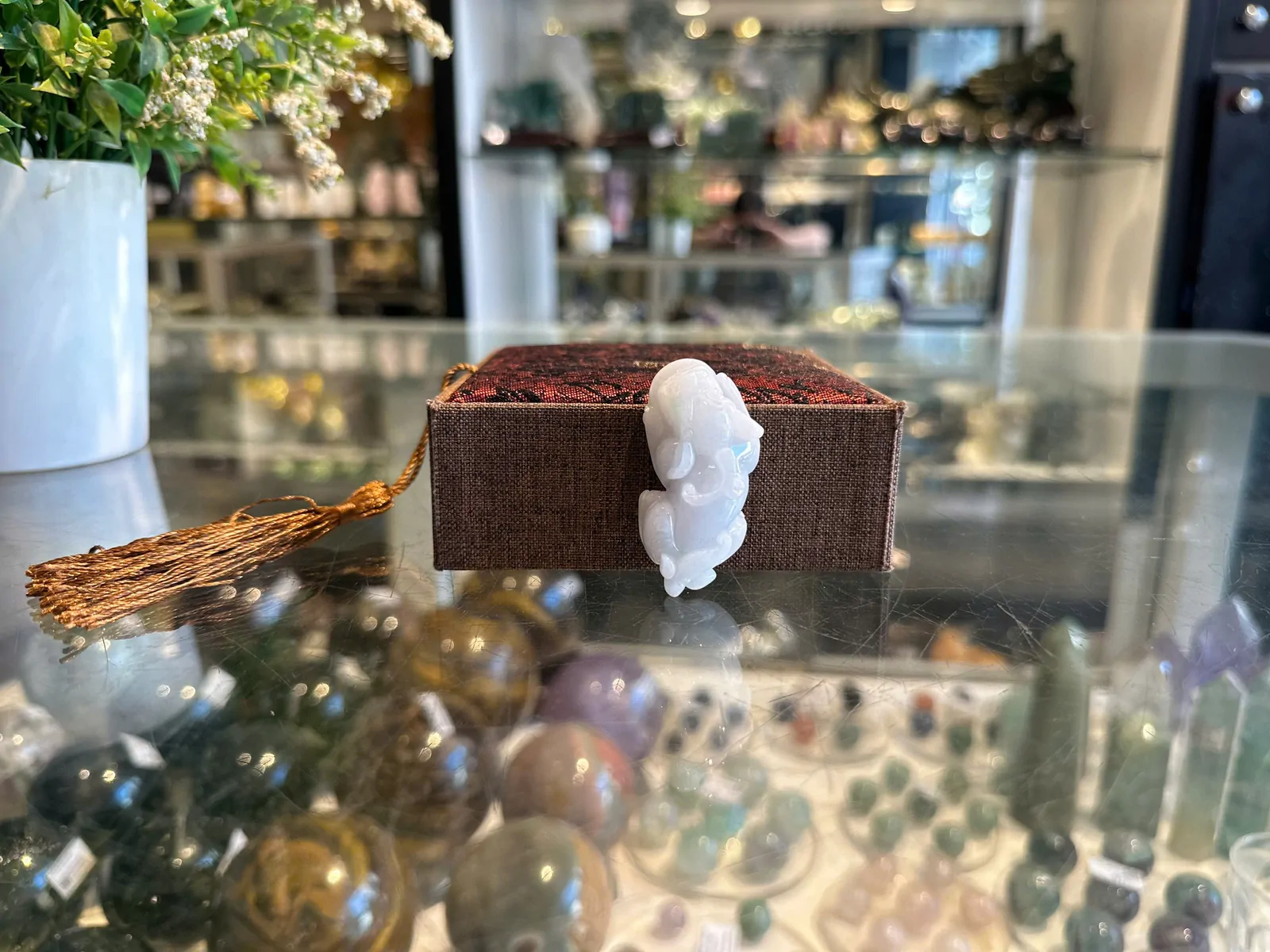 Tỳ hưu ngọc phỉ thúy xanh bạch A+++++ (GCN 17689 - 25.83 gr) S6899-S3-5373